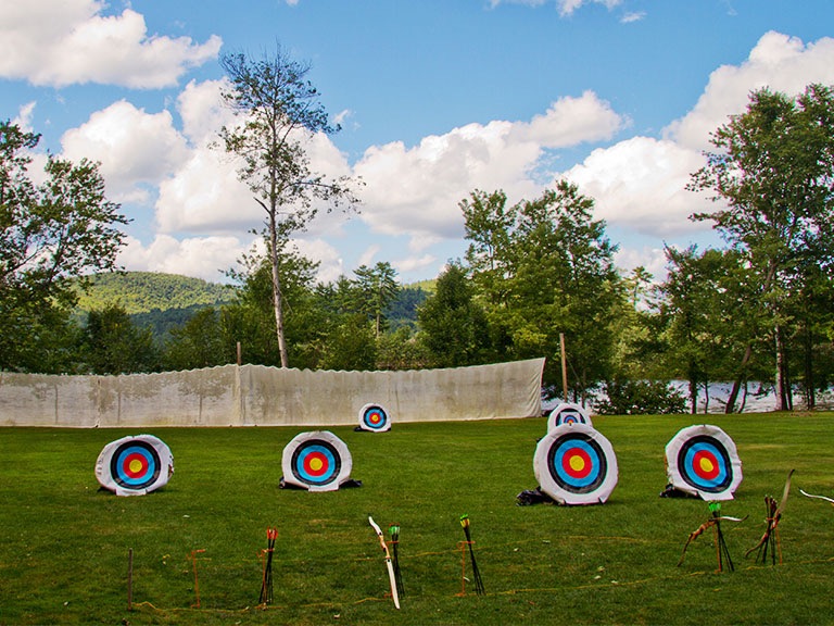 archery range, late afternoon