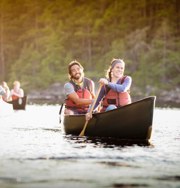 canoe line at the dock