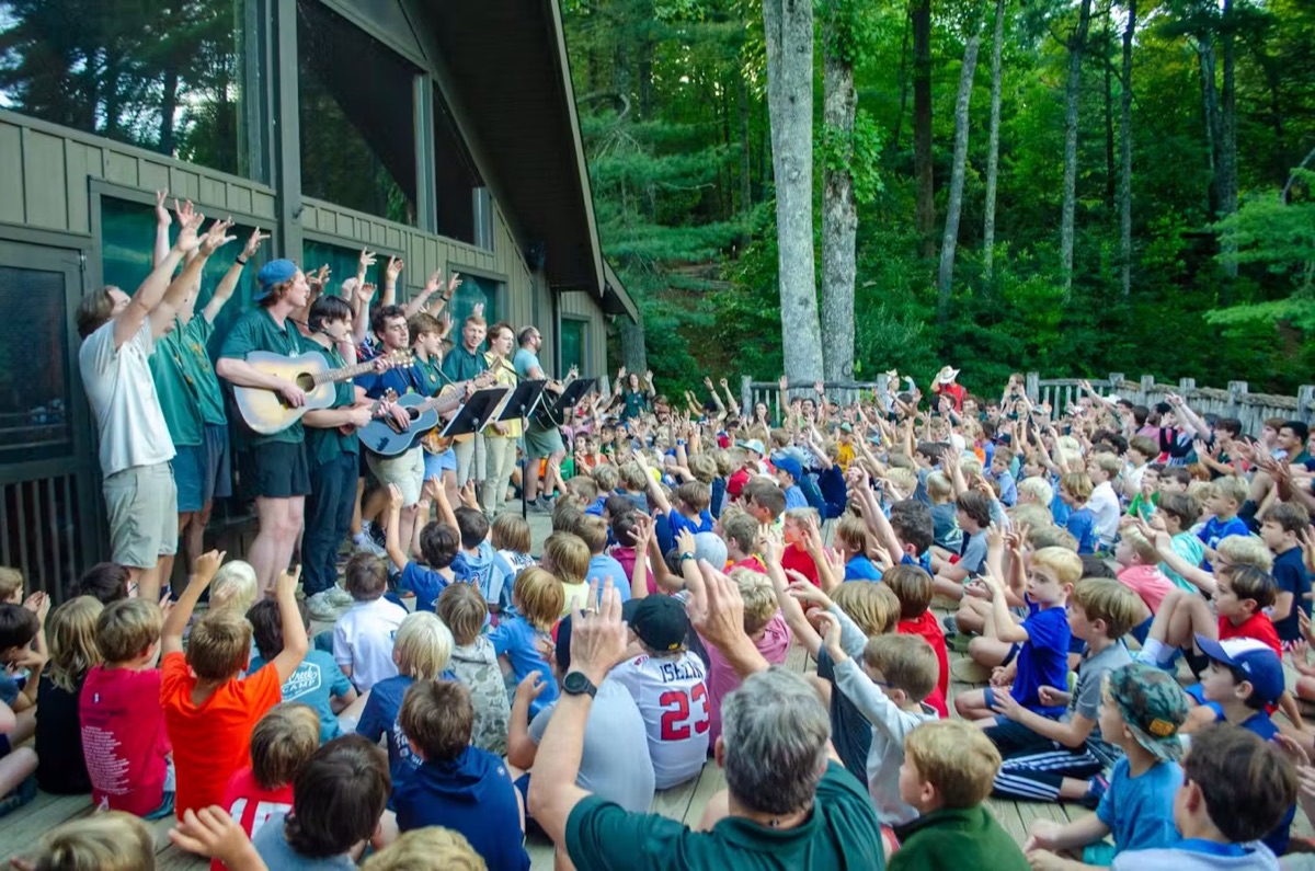 junior campers, first morning