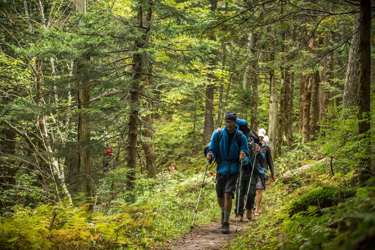 trail crew with packs